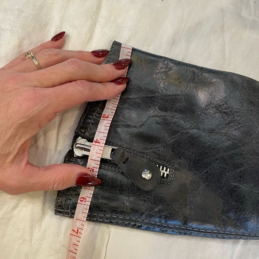 Bed Stu leather mid height tall riding boots round toe distressed side zip - Picture 11 of 12